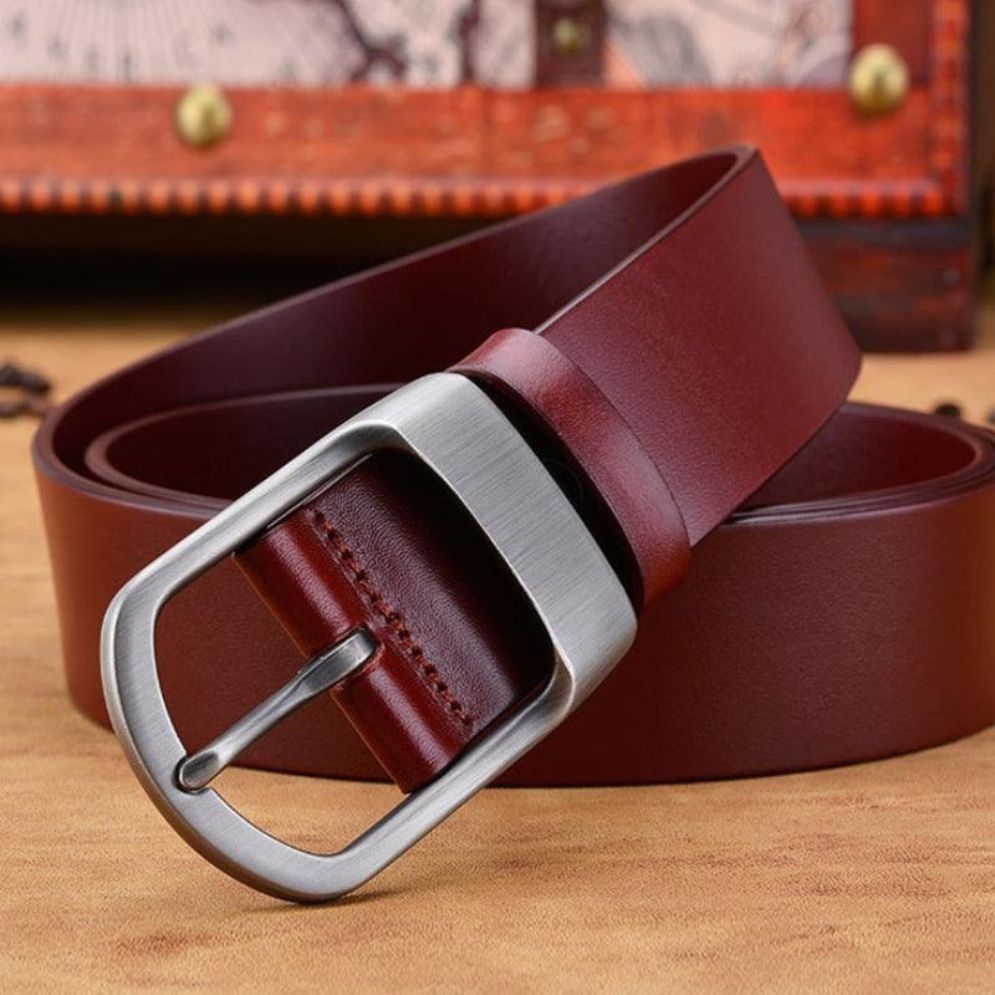 Ceinture en Cuir pour Homme Boucle Mate Modèle Haro - La Ceinturerie