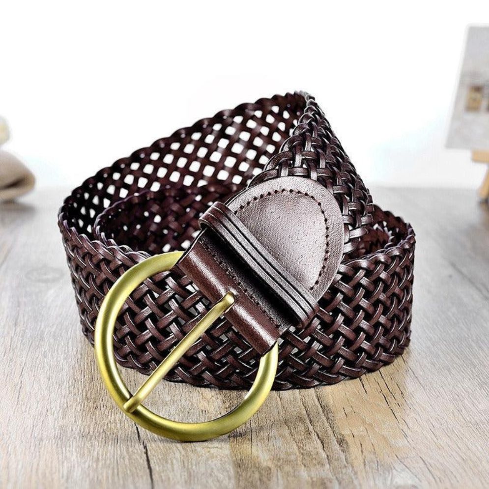 Ceinture en Cuir Tressé Modèle Dorothée - La Ceinturerie

