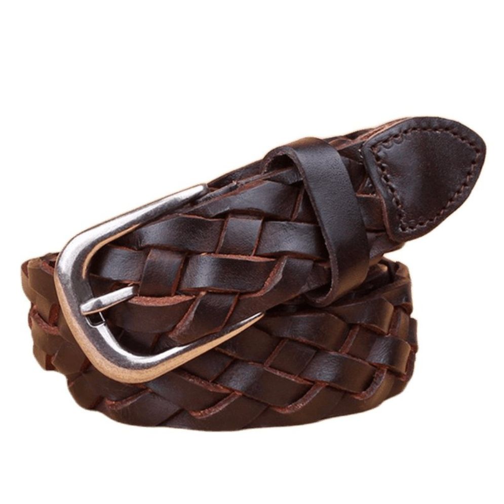 Ceinture en Cuir Tressé Modèle Halina - La Ceinturerie