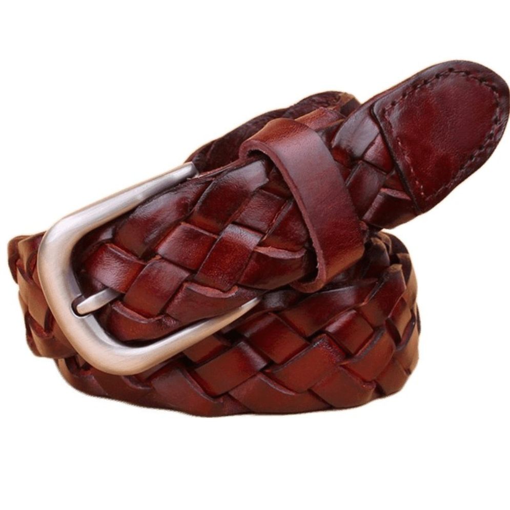 Ceinture en Cuir Tressé Modèle Halina - La Ceinturerie