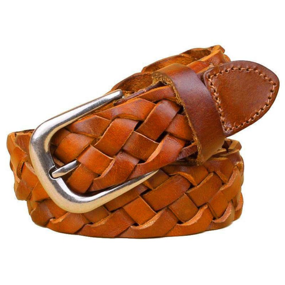 Ceinture en Cuir Tressé Modèle Halina - La Ceinturerie