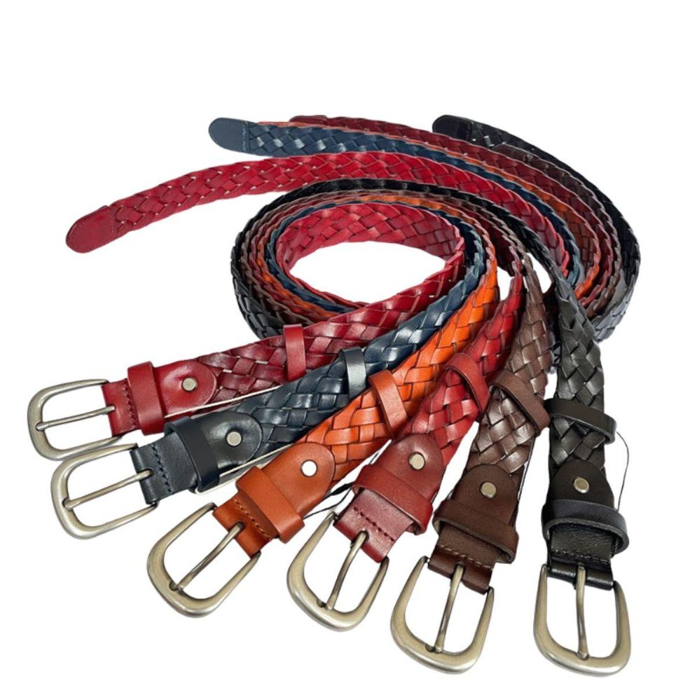 Ceinture en Cuir Tressé Modèle Halina - La Ceinturerie