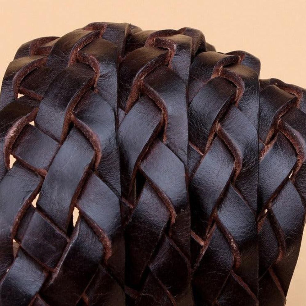 Ceinture en Cuir Tressé Modèle Halina - La Ceinturerie