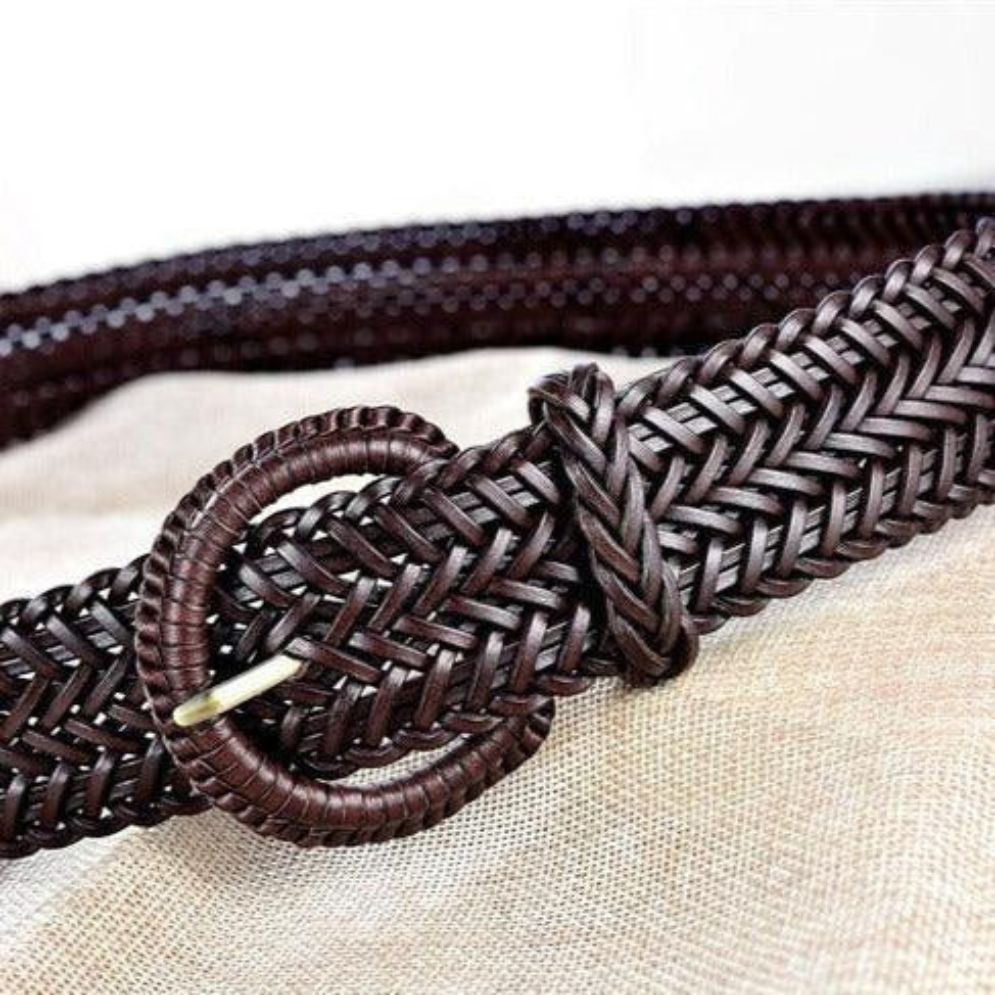 Ceinture en Cuir Tressé Modèle Jeanett - La Ceinturerie