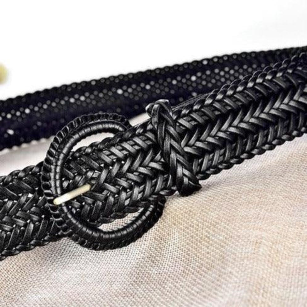 Ceinture en Cuir Tressé Modèle Jeanett - La Ceinturerie