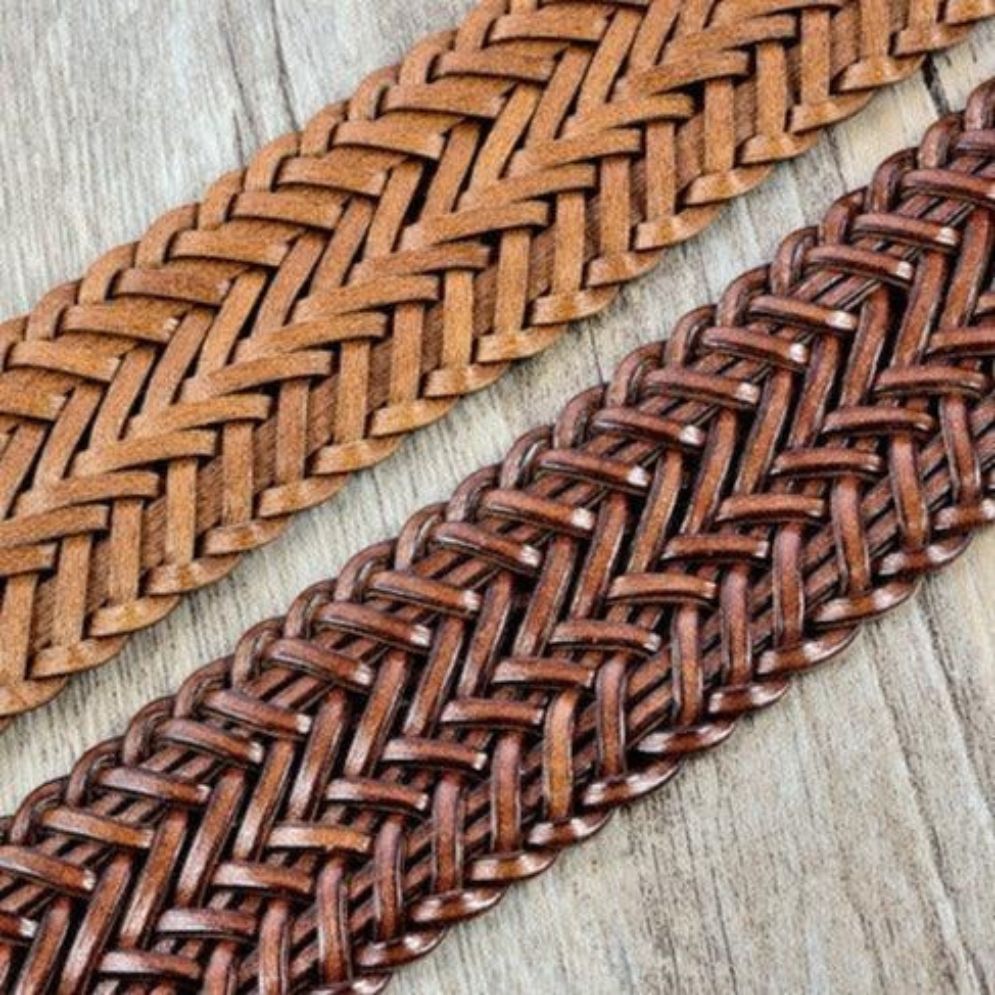 Ceinture en Cuir Tressé Modèle Jeanett - La Ceinturerie
