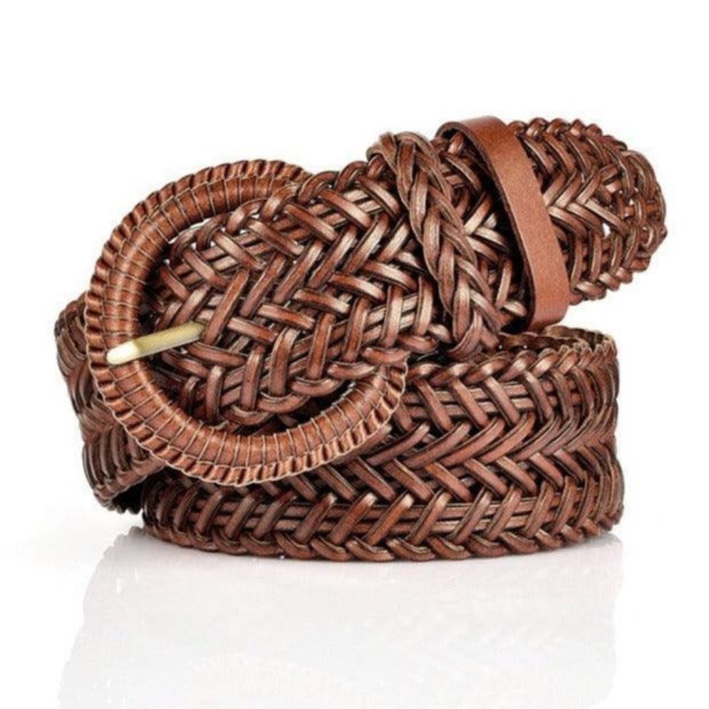 Ceinture en Cuir Tressé Modèle Jeanett - La Ceinturerie