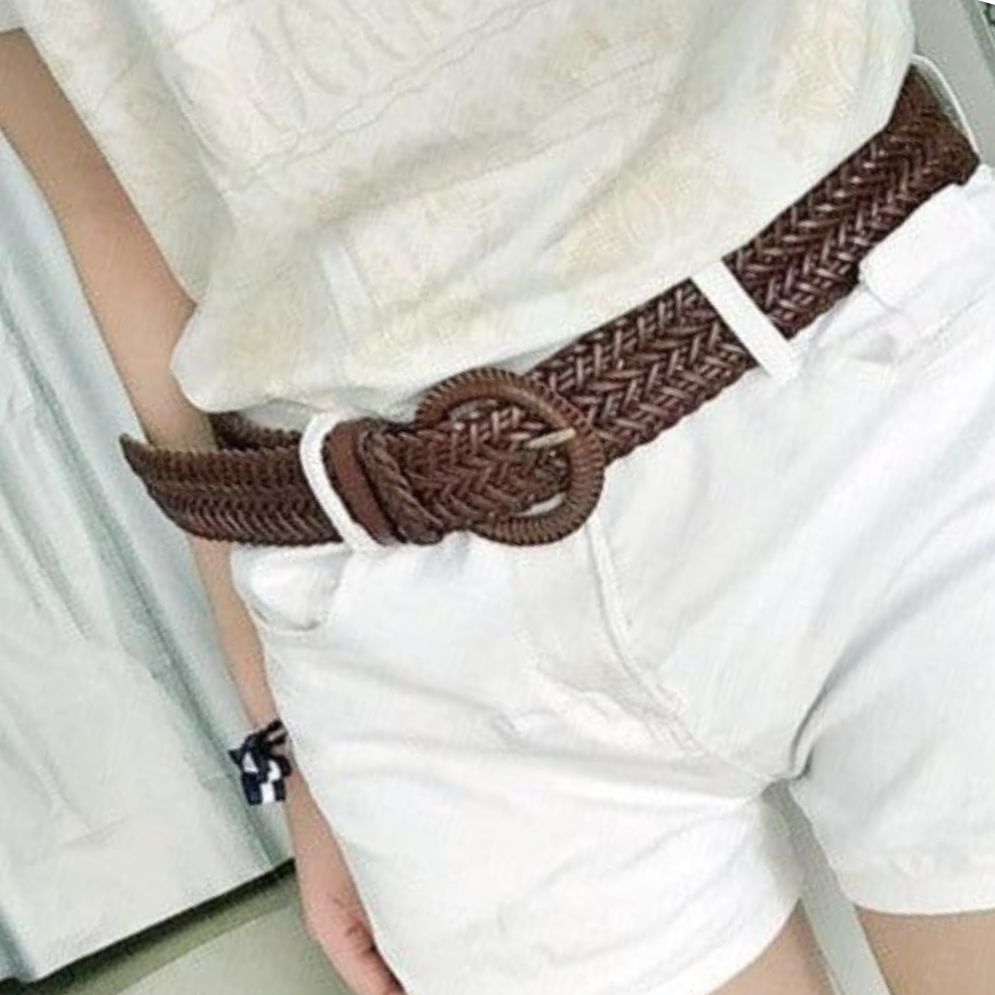 Ceinture en Cuir Tressé Modèle Jeanett - La Ceinturerie