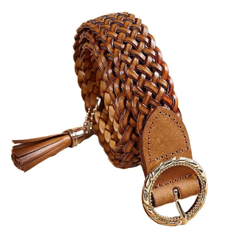 Ceinture en Cuir Tressé Modèle Verenice - La Ceinturerie