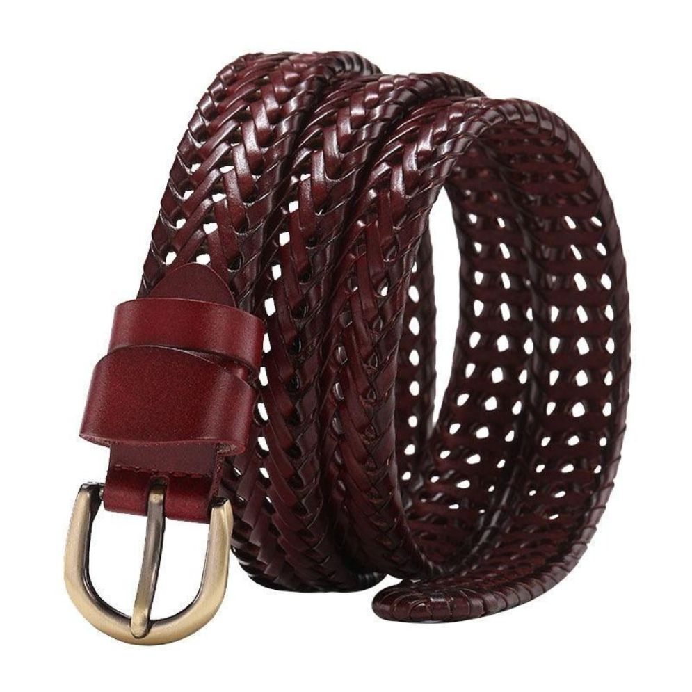 Ceinture en Cuir Tressé pour Femme Modèle Emma - La Ceinturerie

