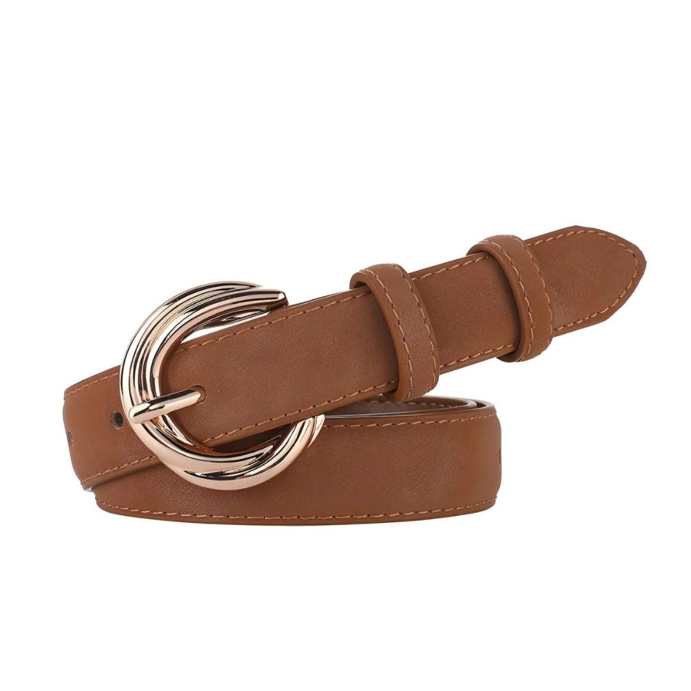 Ceinture en Cuir Véritable Suédé au Style Épuré Modèle Sandra - La Ceinturerie