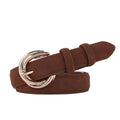 Ceinture en Cuir Véritable Suédé au Style Épuré Modèle Sandra - La Ceinturerie