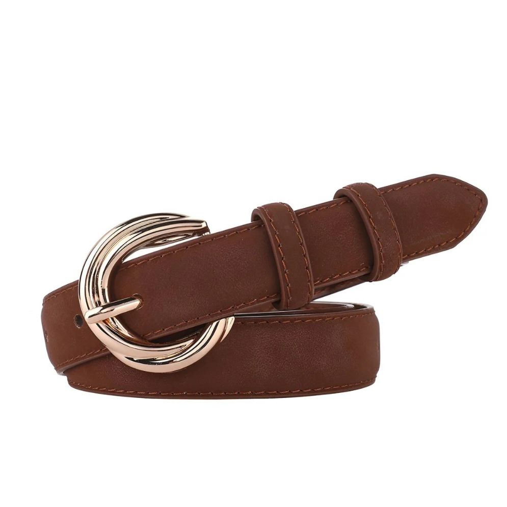 Ceinture en Cuir Véritable Suédé au Style Épuré Modèle Sandra - La Ceinturerie