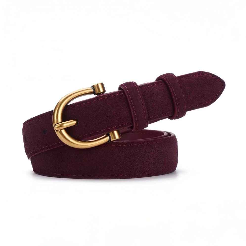 Ceinture Cuir Véritable Suédé Simple Chic Modèle Nala - La Ceinturerie