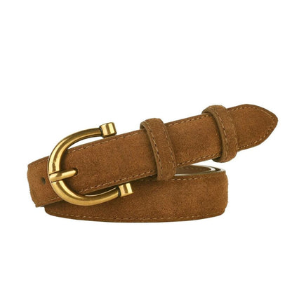 Ceinture Cuir Véritable Suédé Simple Chic Modèle Nala - La Ceinturerie