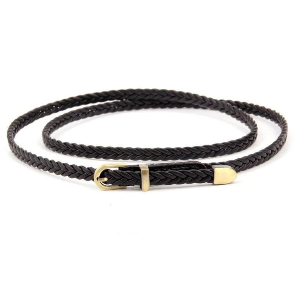 Ceinture en Simili Cuir pour Femme Modèle Zaka noire - La Ceinturerie