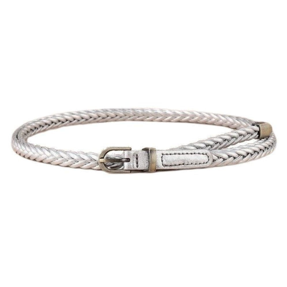 Ceinture en Simili Cuir pour Femme Modèle Zaka  grise - La Ceinturerie