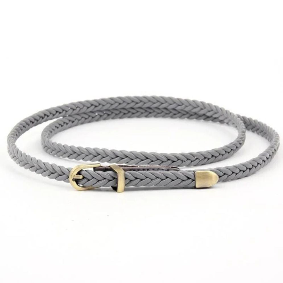Ceinture en Simili Cuir pour Femme Modèle Zaka gris foncé - La Ceinturerie