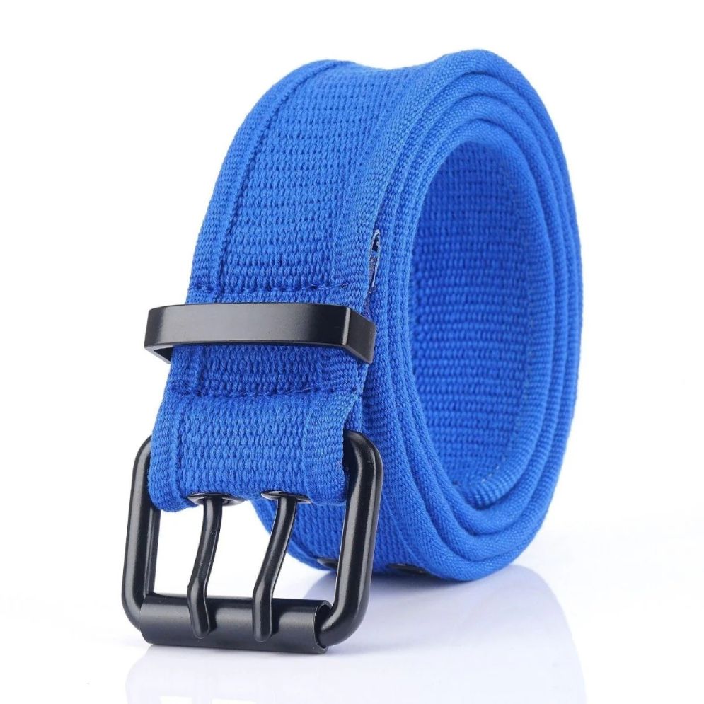 Ceinture Toile Boucle Noire Ardillon Modèle Rustem - La Ceinturerie