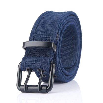 Ceinture Toile Boucle Noire Ardillon Modèle Rustem - La Ceinturerie