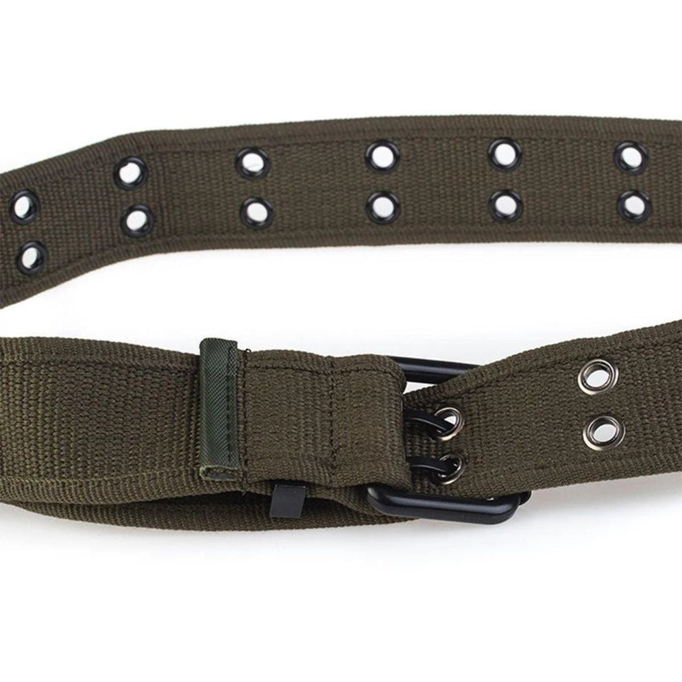 Ceinture Toile Boucle Noire Ardillon Modèle Rustem - La Ceinturerie