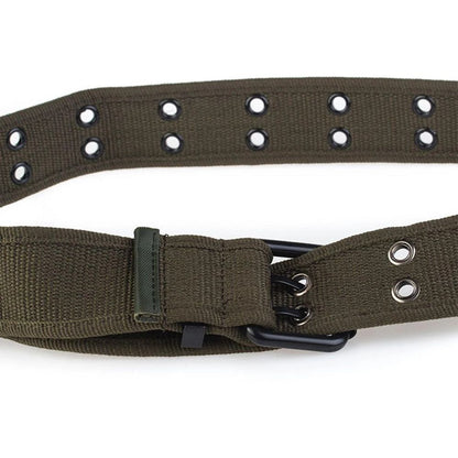 Ceinture Toile Boucle Noire Ardillon Modèle Rustem - La Ceinturerie