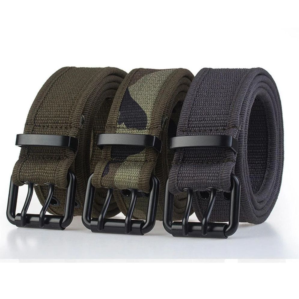 Ceinture Toile Boucle Noire Ardillon Modèle Rustem - La Ceinturerie