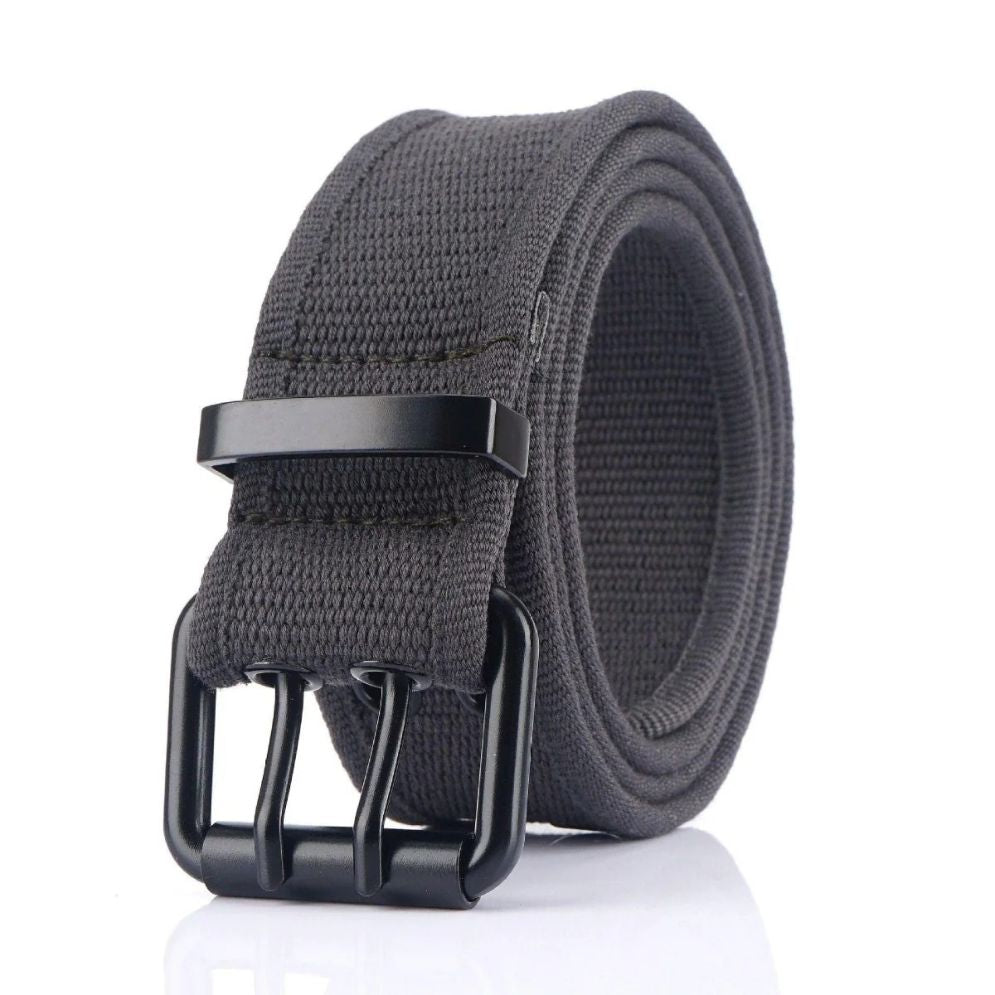 Ceinture Toile Boucle Noire Ardillon Modèle Rustem - La Ceinturerie