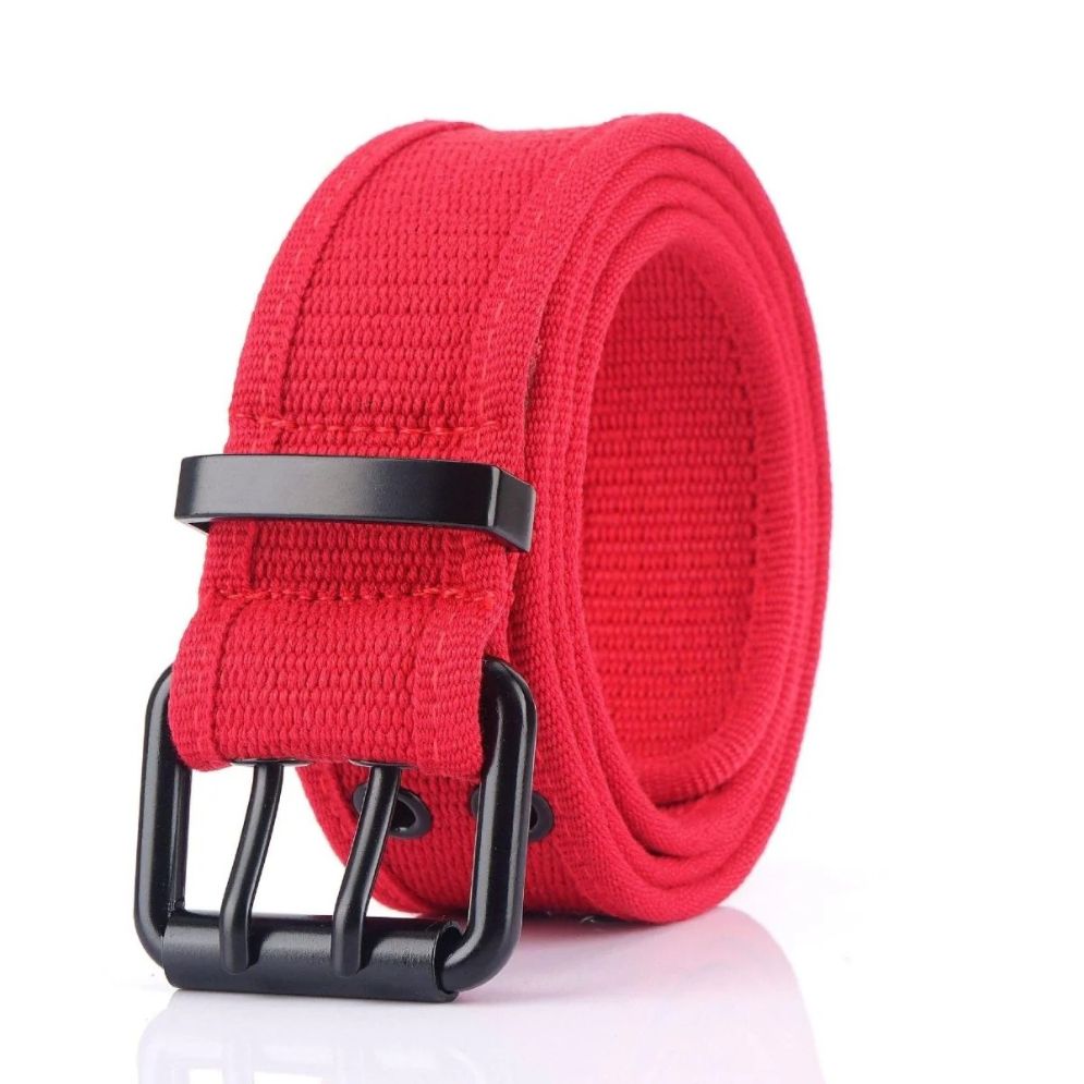 Ceinture Toile Boucle Noire Ardillon Modèle Rustem - La Ceinturerie