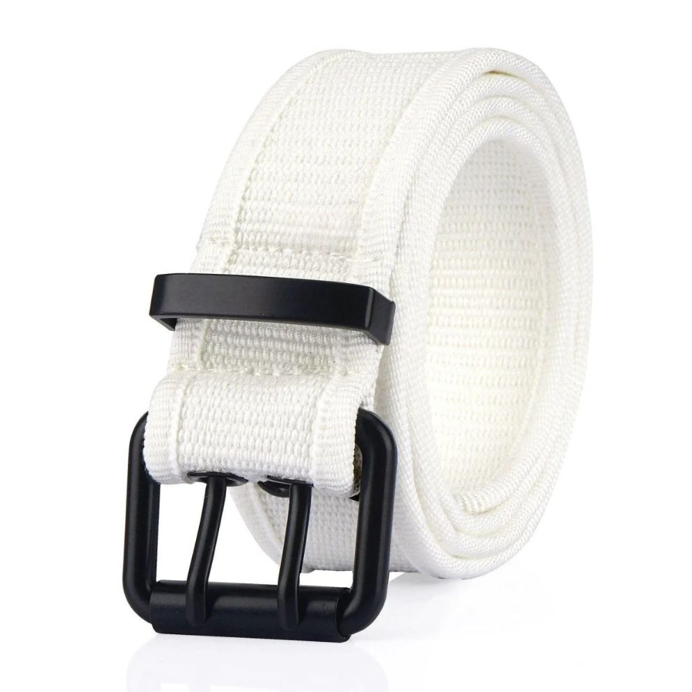 Ceinture Toile Boucle Noire Ardillon Modèle Rustem - La Ceinturerie