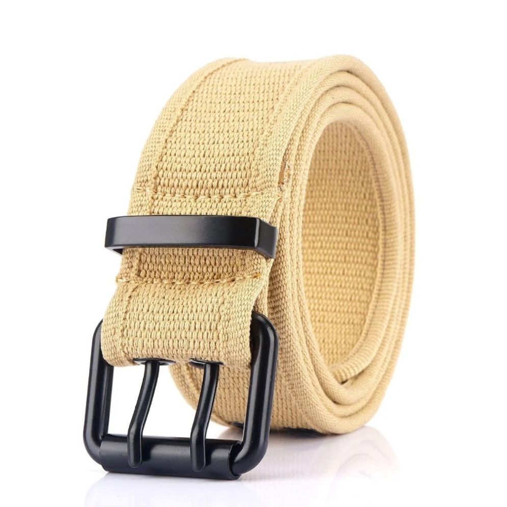 Ceinture Toile Boucle Noire Ardillon Modèle Rustem - La Ceinturerie