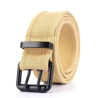 Ceinture Toile Boucle Noire Ardillon Modèle Rustem - La Ceinturerie