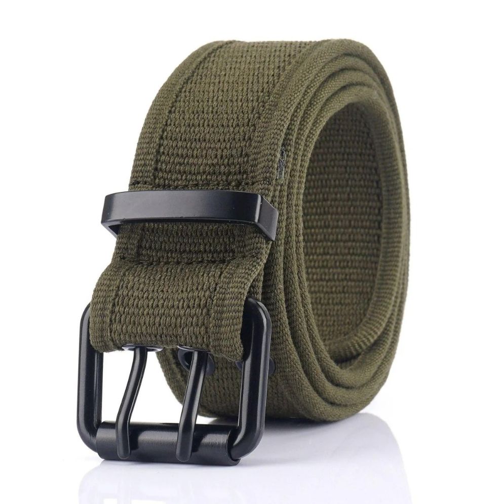 Ceinture Toile Boucle Noire Ardillon Modèle Rustem - La Ceinturerie
