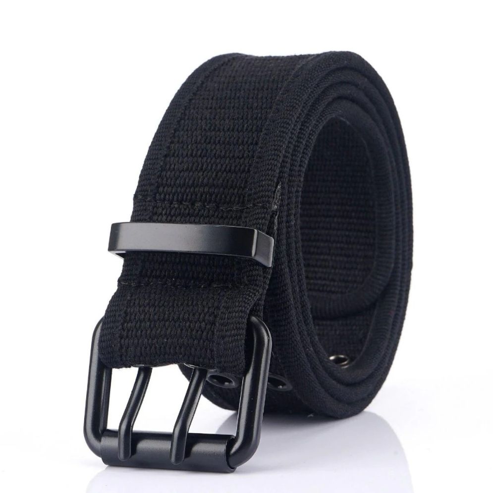 Ceinture Toile Boucle Noire Ardillon Modèle Rustem - La Ceinturerie