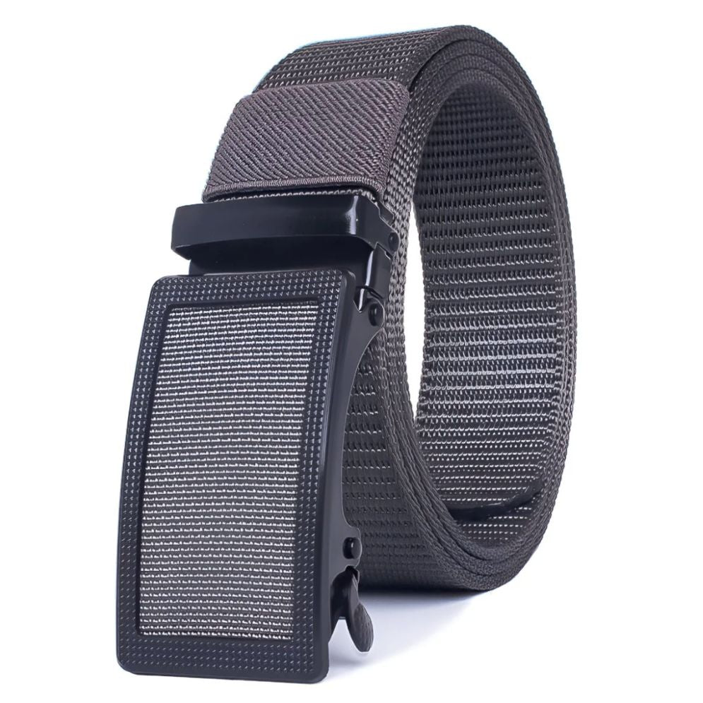 Ceinture en Toile Élastique à Boucle Automatique Grise
