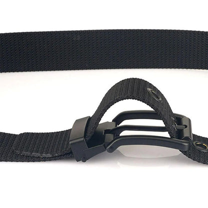 Ceinture Toile Nylon Rayures Boucle Noire Modèle Kenes - La Ceinturerie