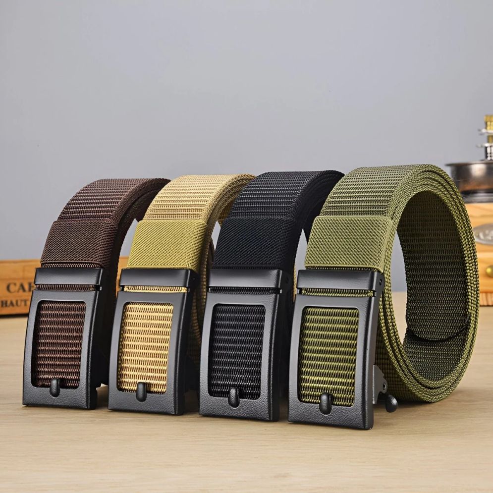 Ceinture Toile Homme Boucle Automatique Modèle Efisio - La Ceinturerie