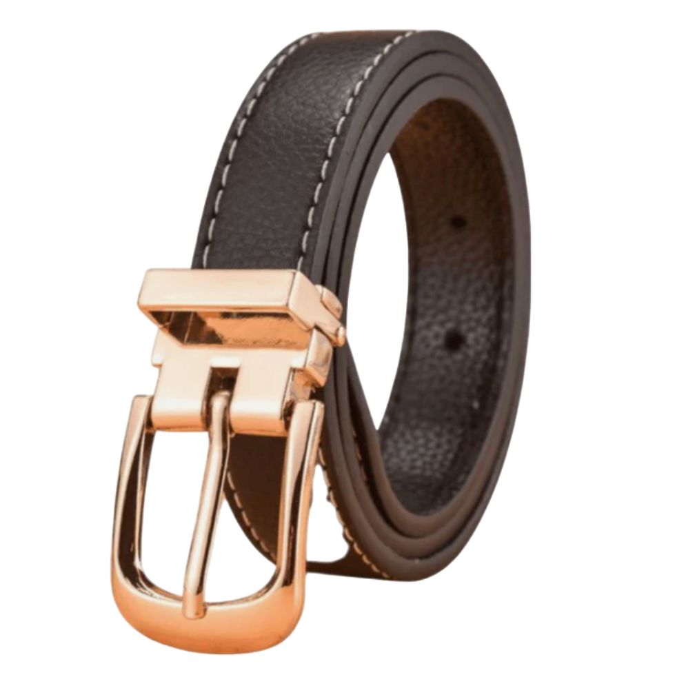 Ceinture Enfant Ajustable pour Fille ou Garçon en Simili Vegan Café