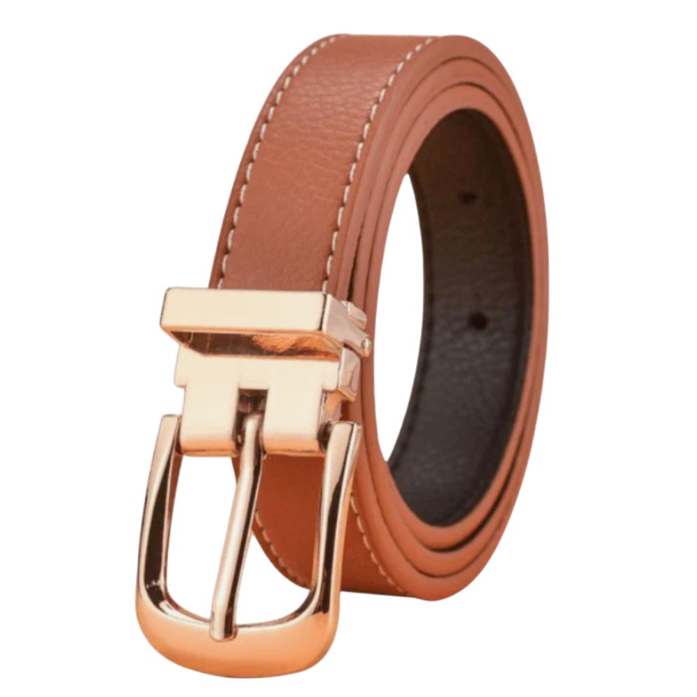 Ceinture Enfant Ajustable pour Fille ou Garçon en Simili Vegan Orange