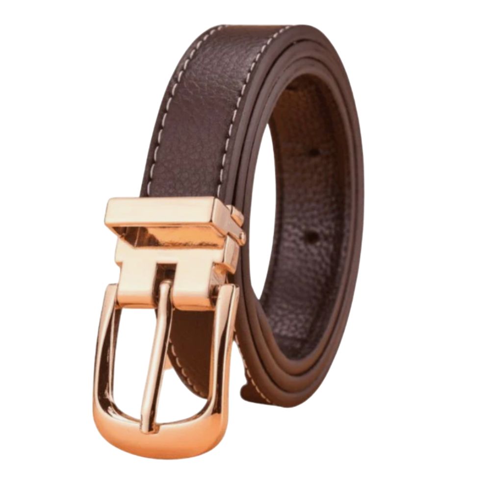Ceinture Enfant Ajustable pour Fille ou Garçon en Simili Vegan Marron