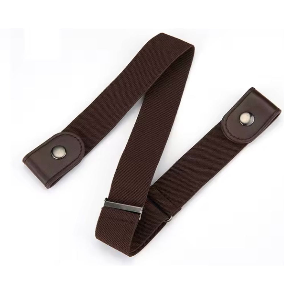Ceinture Enfant Élastique Sans Boucle Moderne Plusieurs Couleurs Café