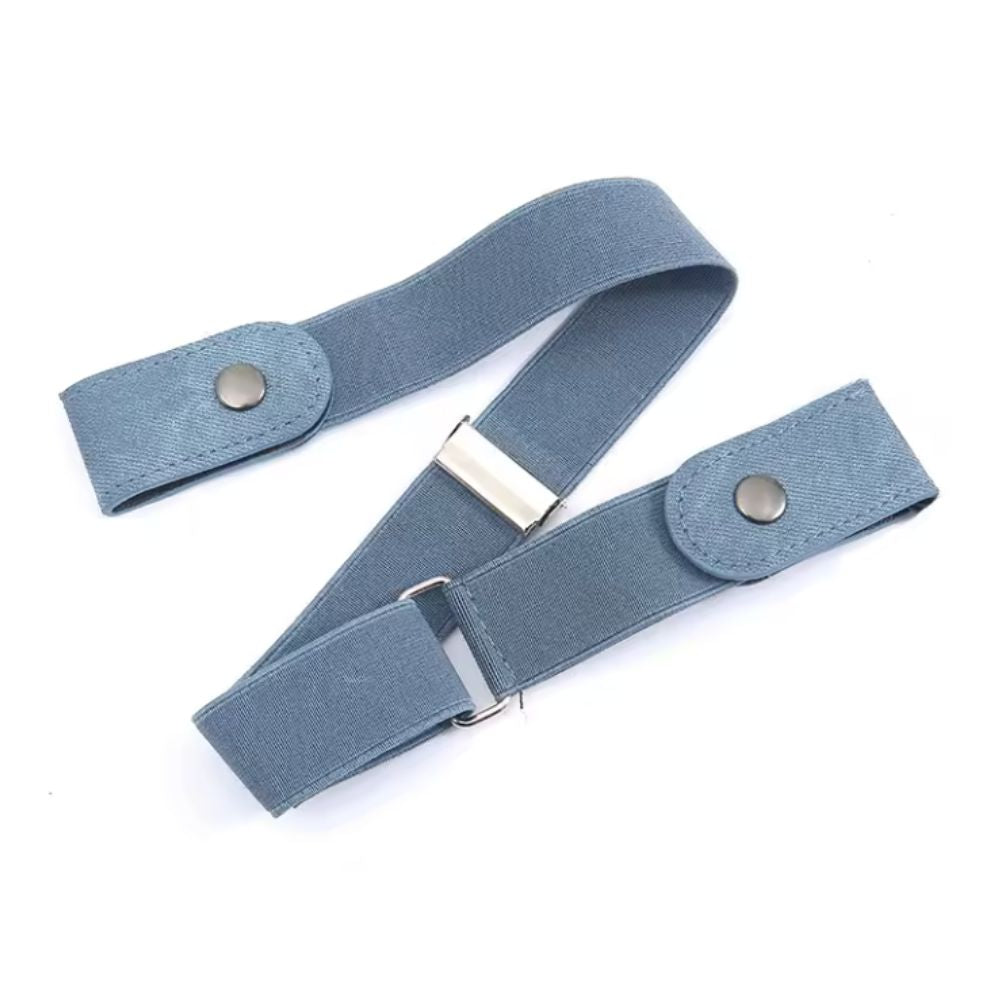 Ceinture Enfant Élastique Sans Boucle Moderne Plusieurs Couleurs Bleu Clair