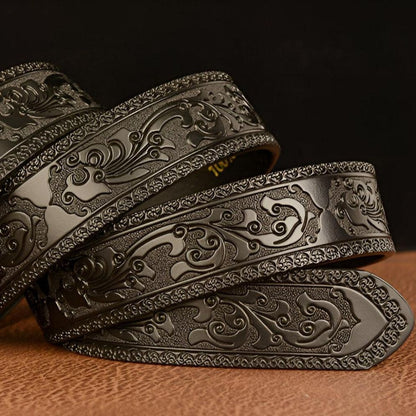 Ceinture Esprit Animal Motif Tête Lion Modèle Yerik - La Ceinturerie
