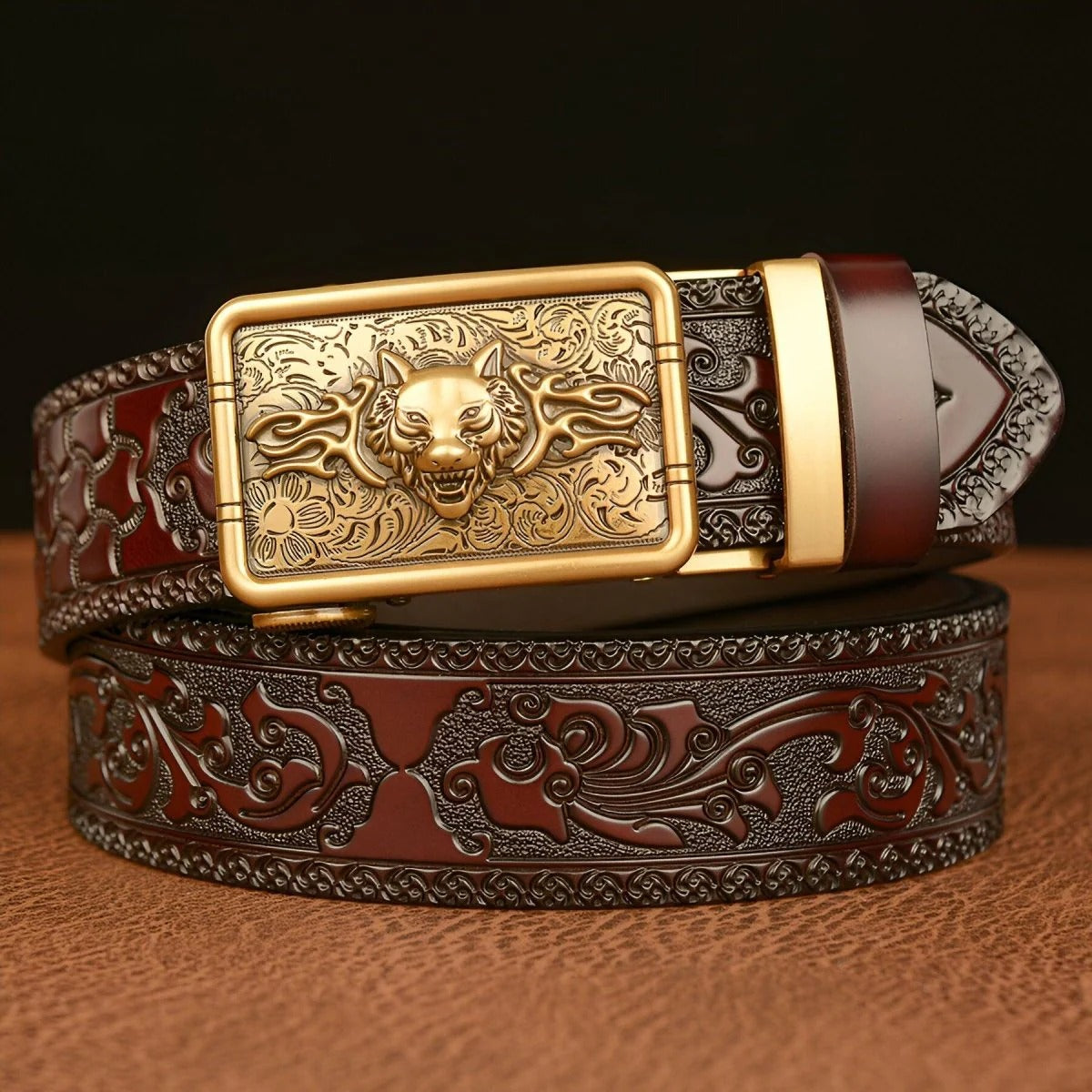 Ceinture Esprit Animal à Tête de Loup Modèle Thresu