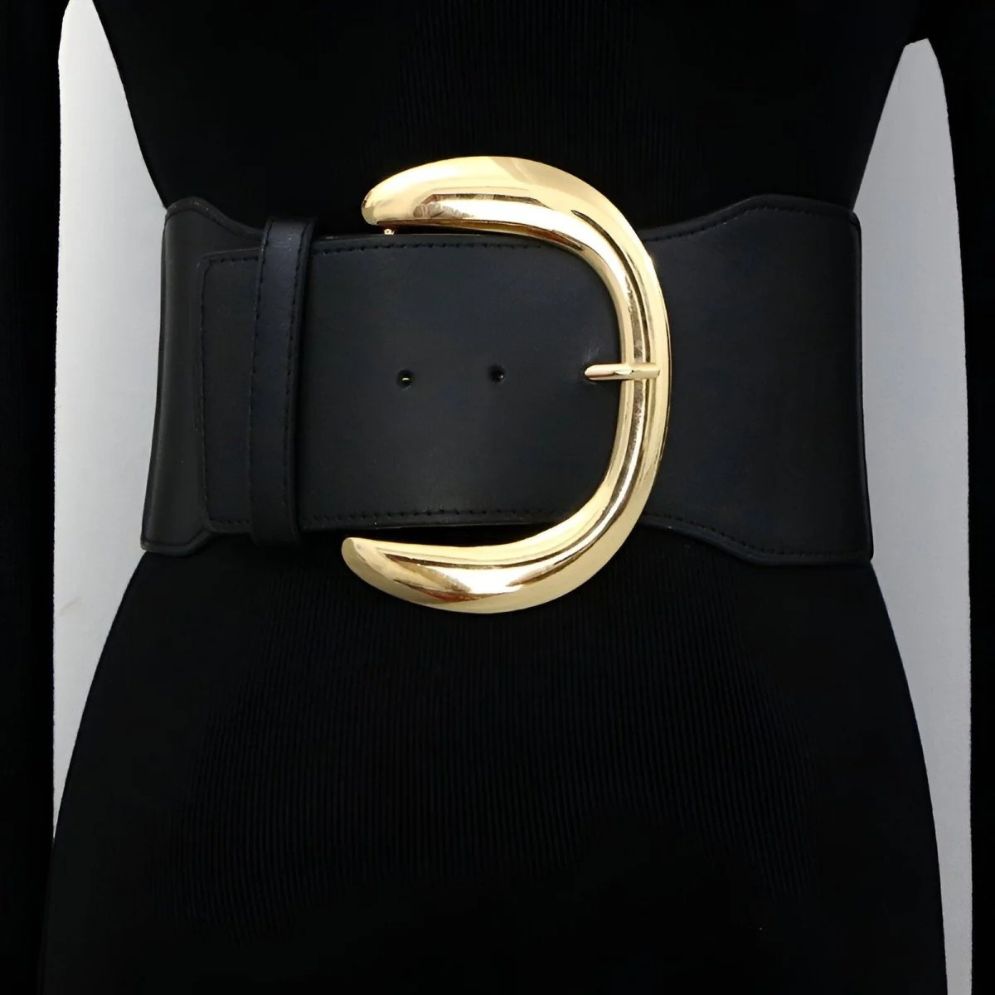 Ceinture Extra Large XXL à Boucle Dorée Modèle Rose