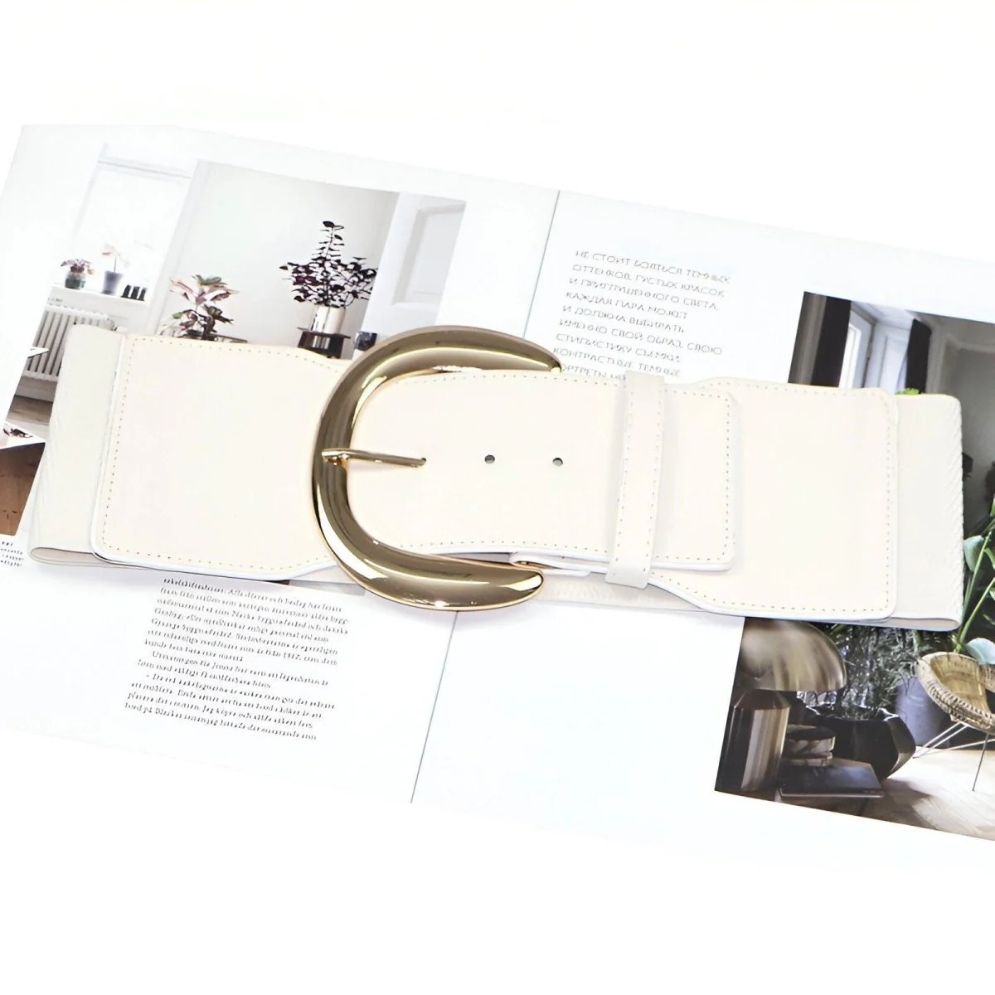 Ceinture Extra Large XXL à Boucle Dorée Modèle Rose