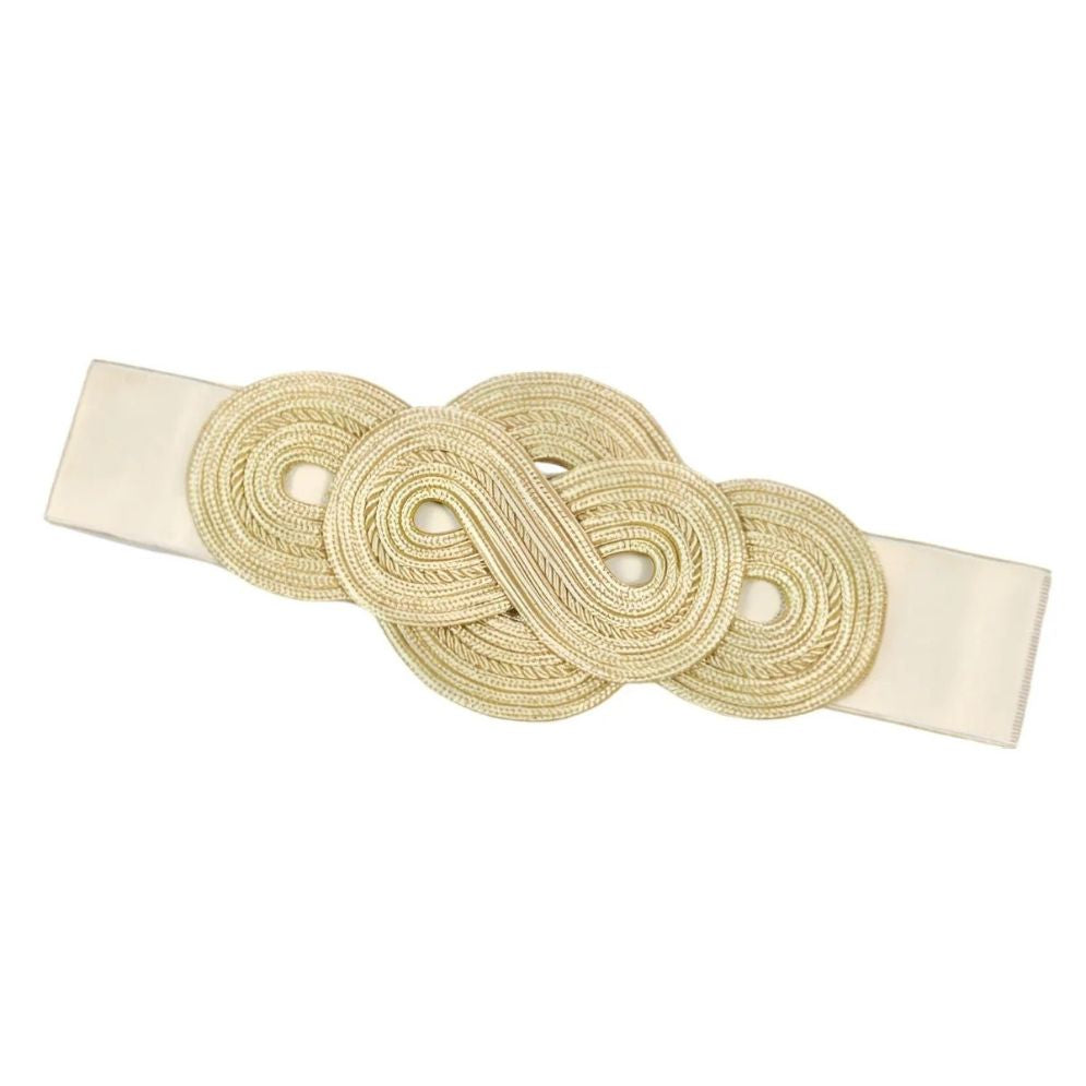 Ceinture Extra Large XXL Géométrique Modèle Elytie Beige