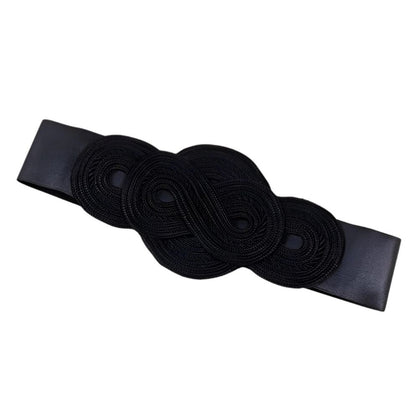 Ceinture Extra Large XXL Géométrique Modèle Elytie Noire
