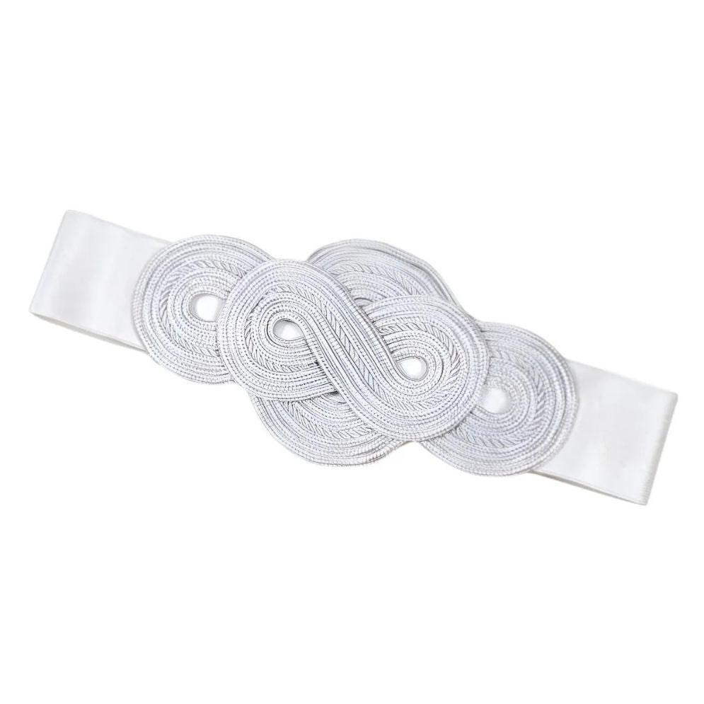 Ceinture Extra Large XXL Géométrique Modèle Elytie Blanche

