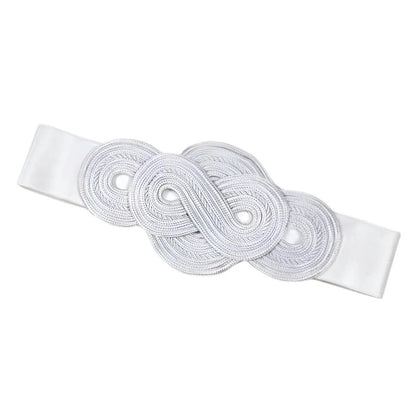 Ceinture Extra Large XXL Géométrique Modèle Elytie Blanche


